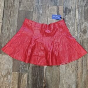 CHOU YATOU Pleated mini skirt Red XL